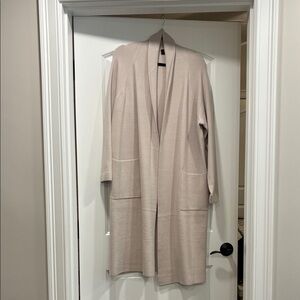 Open Front Light Gray Cardigan